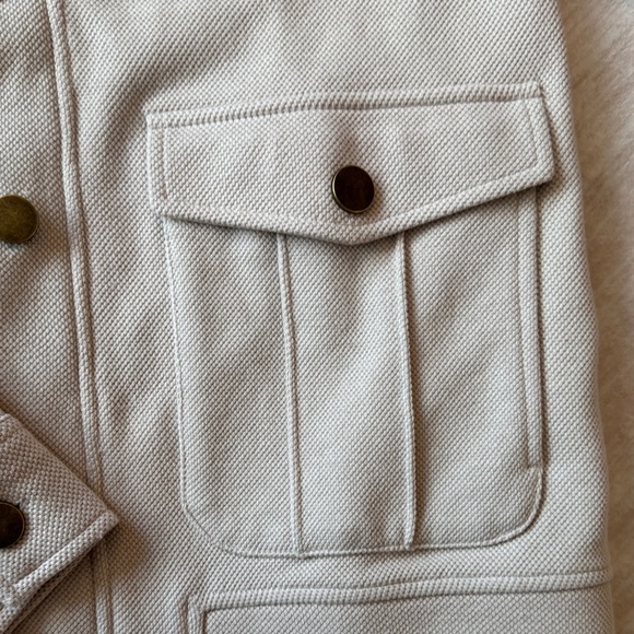 Banana Republic Men's Beige Military Jacket with Button Accents - Picture 6 of 11